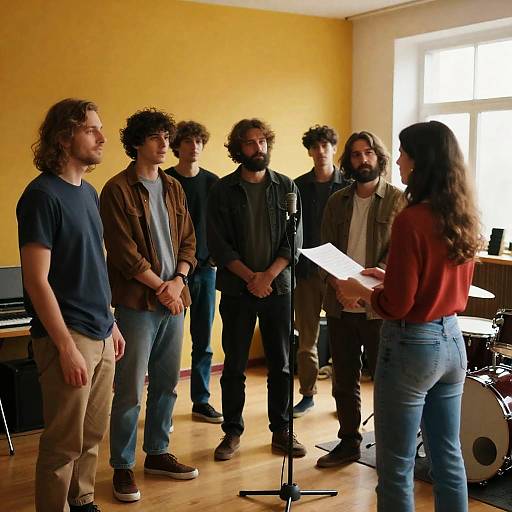 Musicians in a Cozy Studio Setting