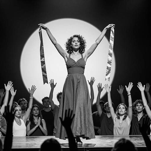 Dramatic Performance in Black and White