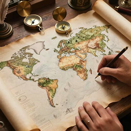 Fantasy Mapmaker's Creative Workspace