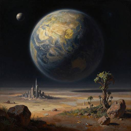 Cinematic Alien Landscape Painting