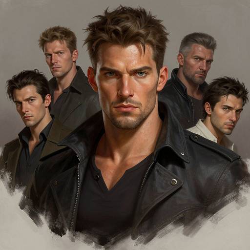 Rugged Handsome Man Digital Portrait