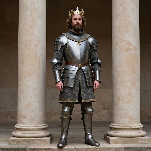 King Arthur in Regal Armor