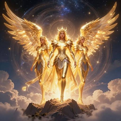 Celestial Aasimar Warriors on Peak