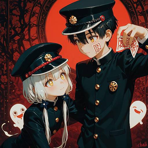 Illustration of Hanako (jibaku shounen hanako-kun), jibaku shounen hanako-kun in the style of Butterchalk