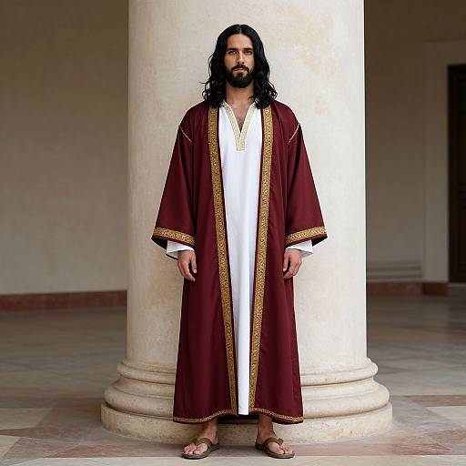 Jesus in Fancy Costume Standing