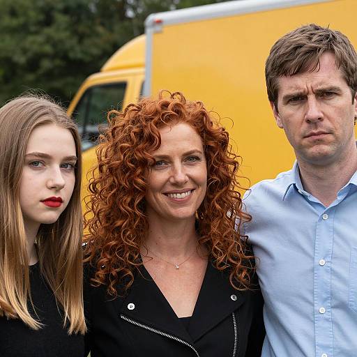 Outdoor Trio with Colorful Background