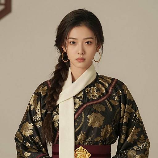 Elegant Modern Aurora Costume Portrait