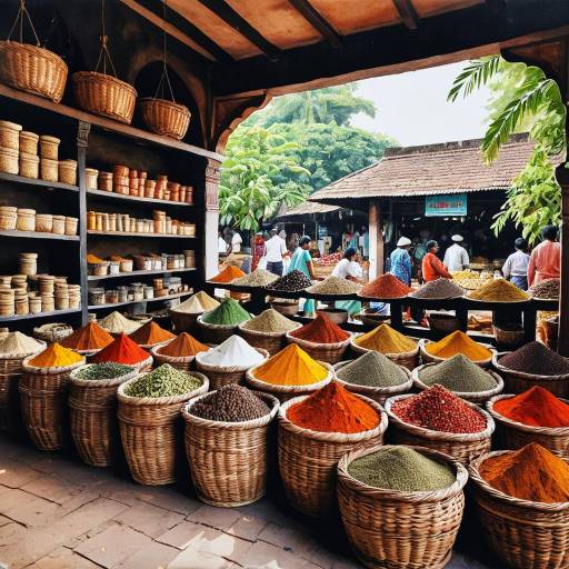 Goan Spice Market with Vibrant Spices