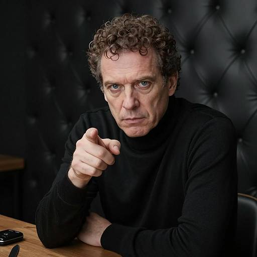 Intense Portrait of a Middle-Aged Man