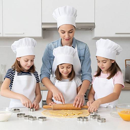 Family Baking Cookies Together