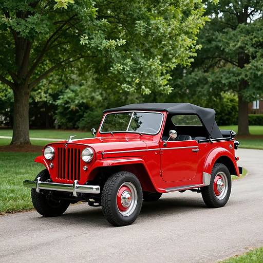 1949 Willys Jeepster Convertible Scene