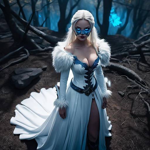 Glowing Furry Female in Magical Forest