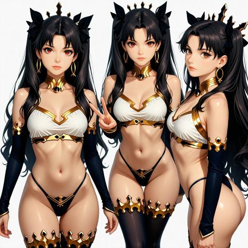 Anime Style Woman in Fantasy Armor Bikini