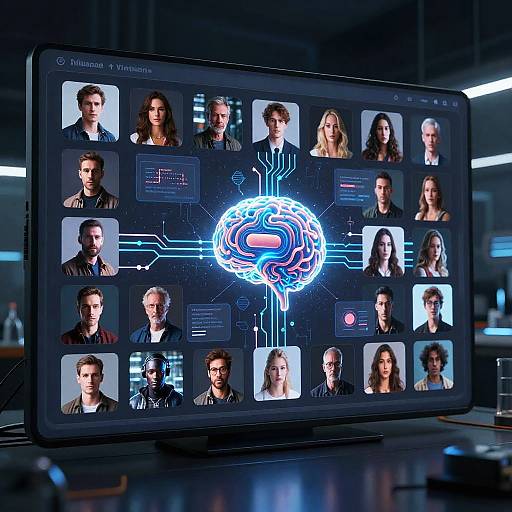 Futuristic AI Art Generator Interface