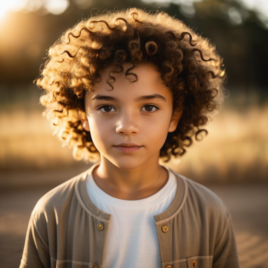 Cinematic Portrait of a Smiling Boy