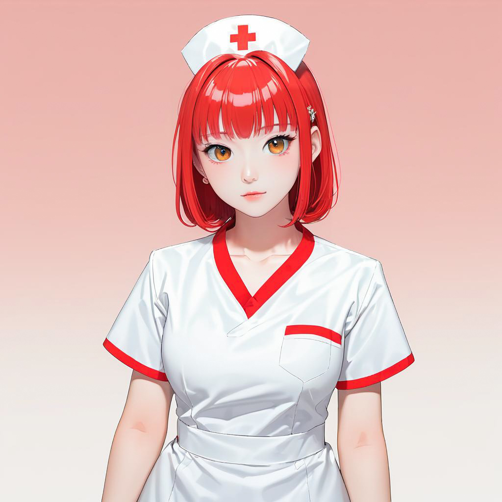 Surprised Hospital Intern in Shonen Style