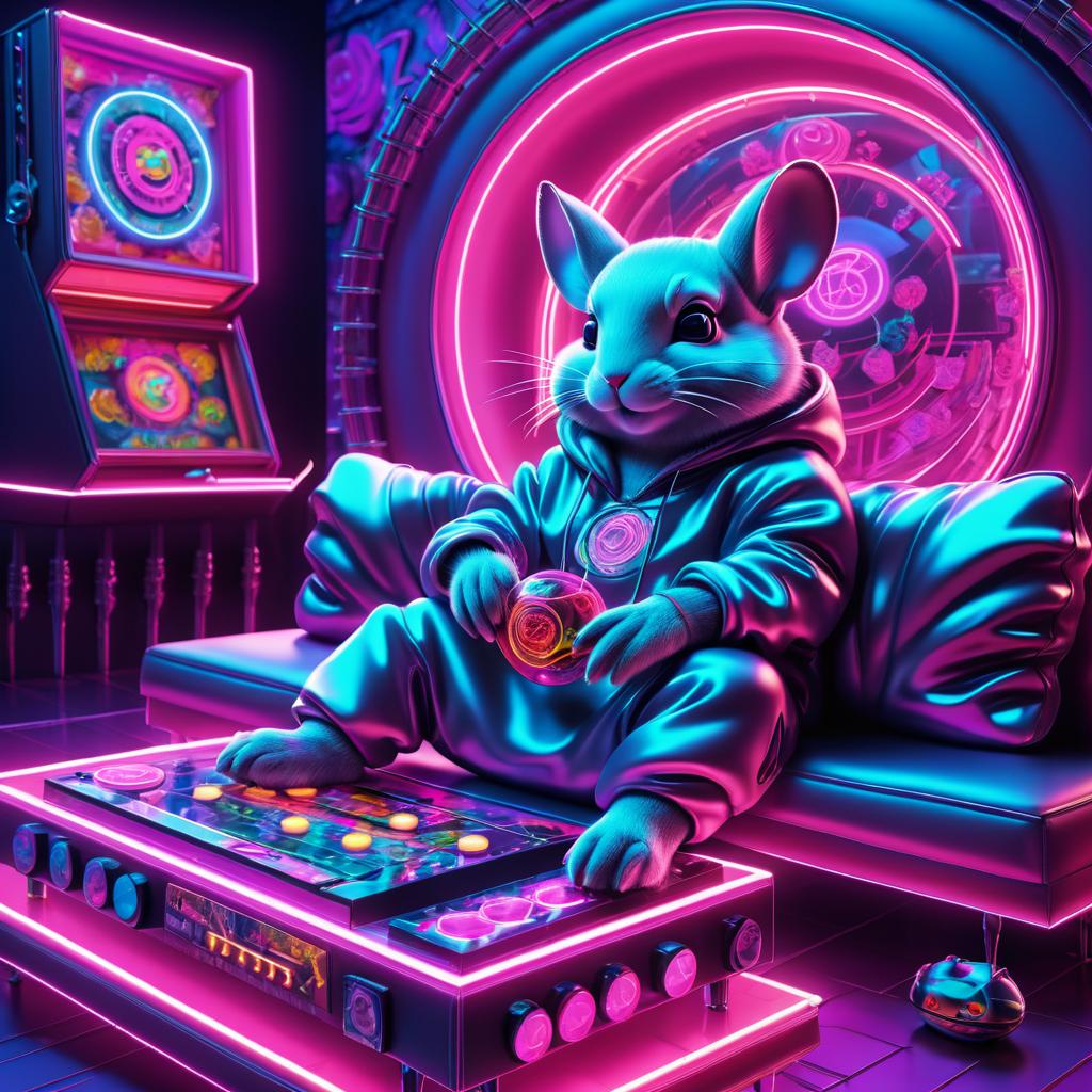 Chinchilla Hamptons: Cyberpunk Arcade Vibes