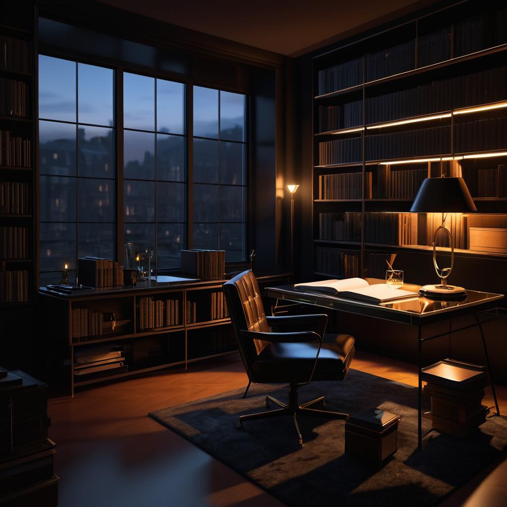 Cozy Nighttime Study Ambiance