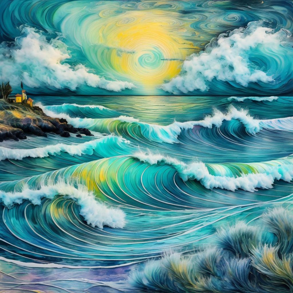 Surreal Dreamlike Ocean Landscape Art