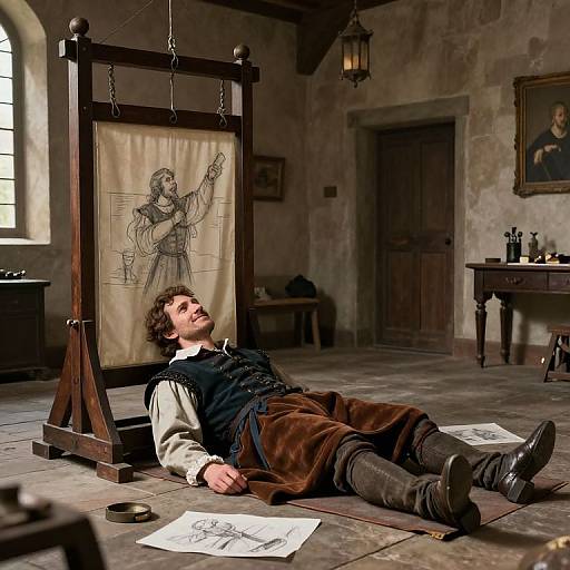 Medieval Guillotine Life Drawing