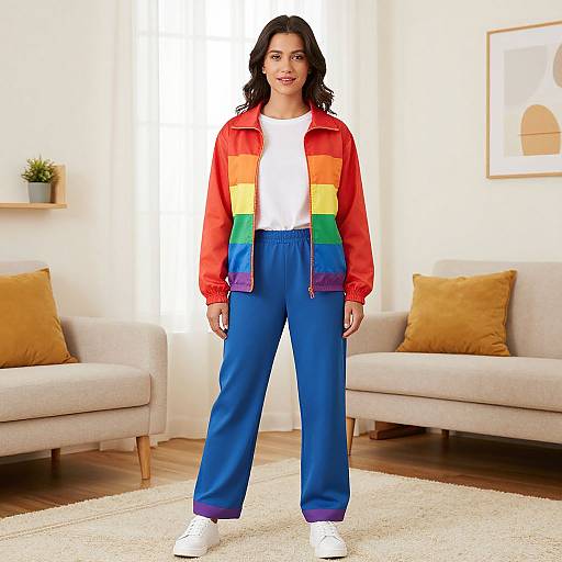 Rainbow Brite Adult Costume Pose