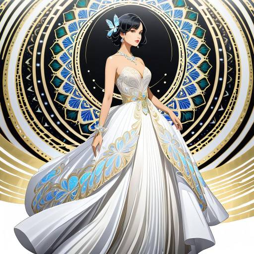 Exotic Amazonian Beauty in Satin Gown