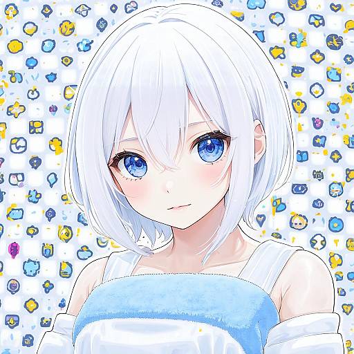 Illustration of Ars almal, nijisanji in the style of Wata (attaka towel)