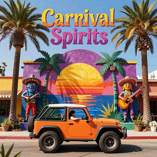 Vibrant Carnival Spirits Mural