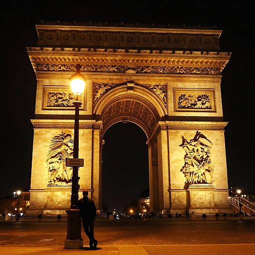 Dramatic Night at Arc de Triomphe