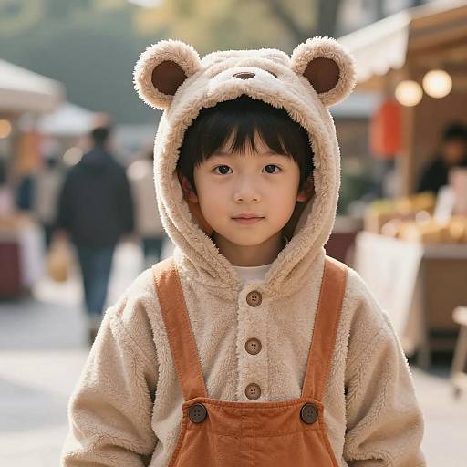 Adorable Bear Costume on a Sunny Day