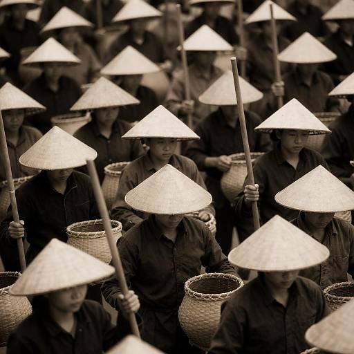 Chaotic Crowd in Traditional Attire