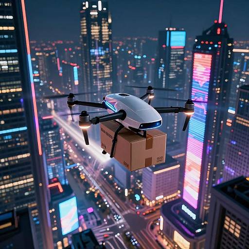Futuristic Naviline Drone Delivery