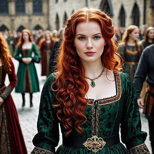 Medieval Redhead in Renaissance Fashion