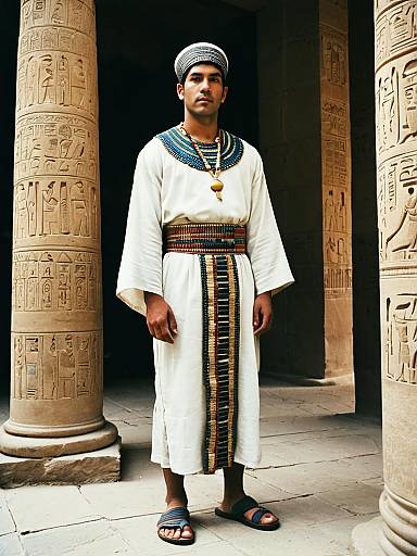 Egyptian Peasant Male Costume Portrait