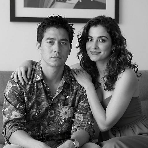 Intimate Black and White Portrait of Couple