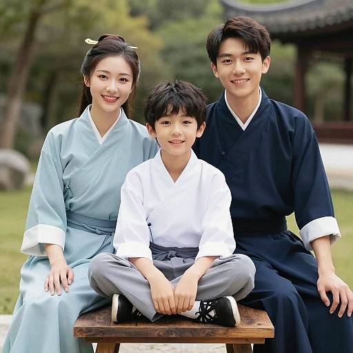 Asian Boy in Traditional Costume