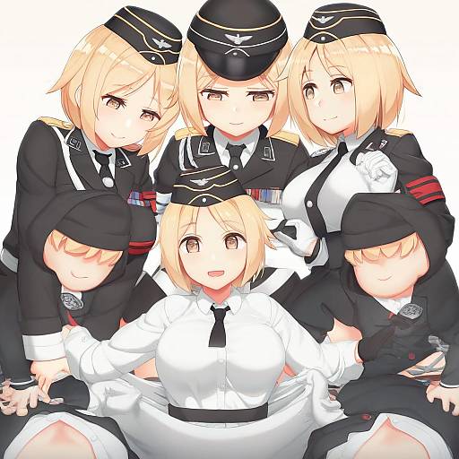 Illustration of Mp40 (girls' frontline), girls' frontline in the style of Tachimi (basue)