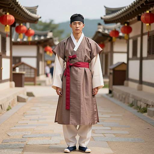 Young Man in Traditional Korean Hanbok