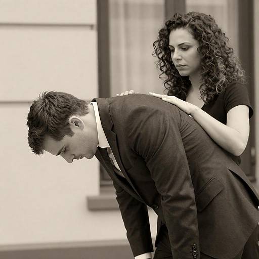 Intense Connection in Sepia Tones