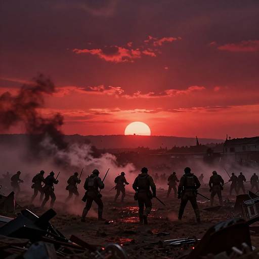 Reverse-Time Future War Scene