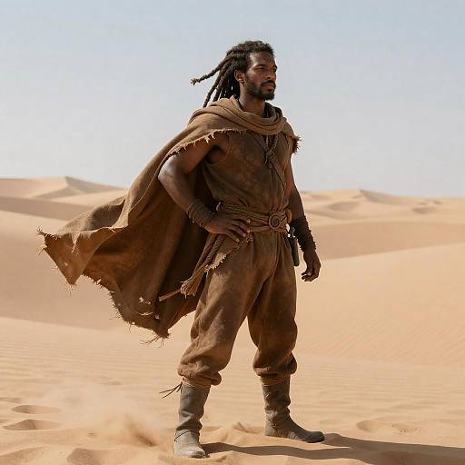 Rugged Desert Warrior in CGI Art