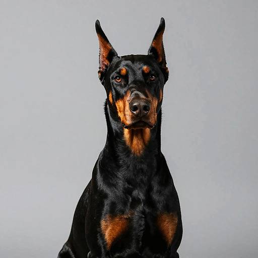 Hyper-Realistic Doberman-Dachshund Portrait