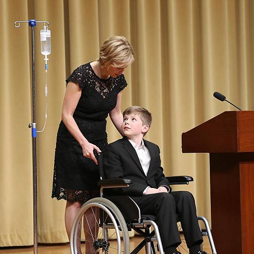 A Heartfelt Moment in Elegant Attire