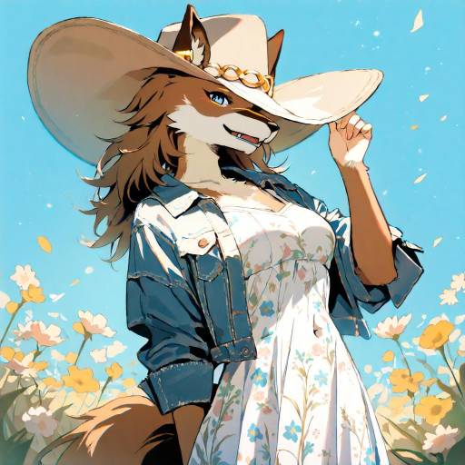 Wildflower Cowgirl with Animal Features Wildflower Cowgirl with Animal Features