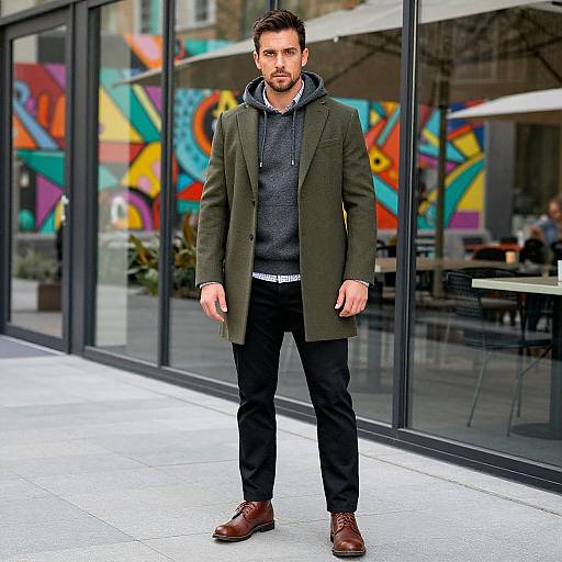 Chic Urban Man in Layered Fashion
