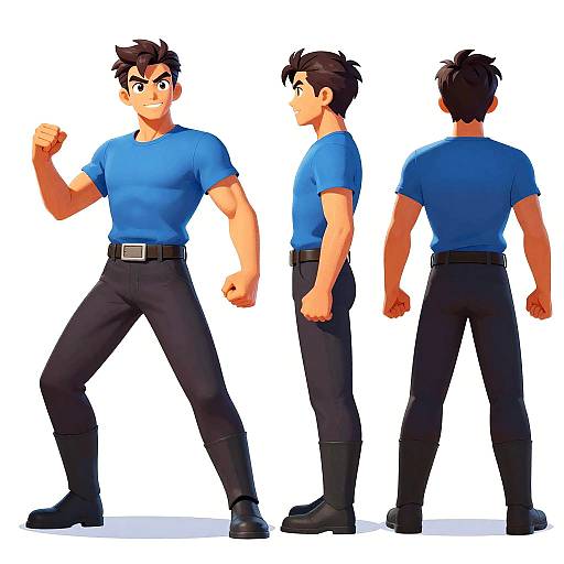 Dynamic Heroic Character Reference Sheet