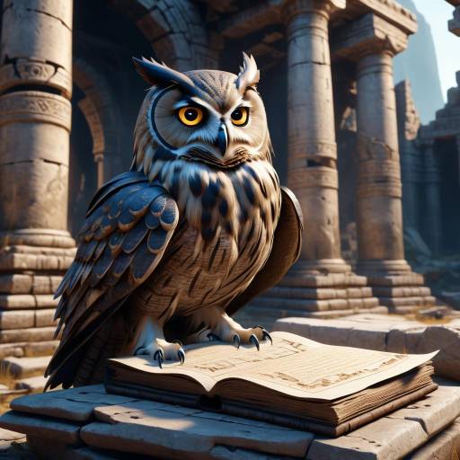Mysterious Owl Zephyr in Dark Fantasy Mysterious Owl Zephyr in Dark Fantasy
