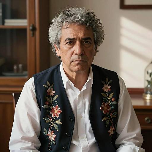 Serious Middle-Aged Man in Natural Light