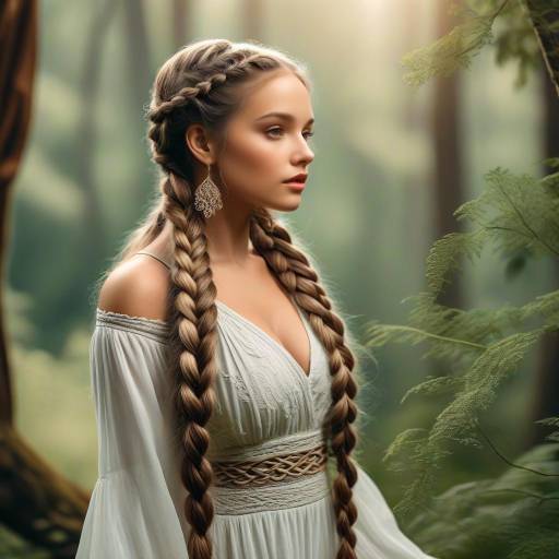 Glamorous Nature Lover in Serene Forest