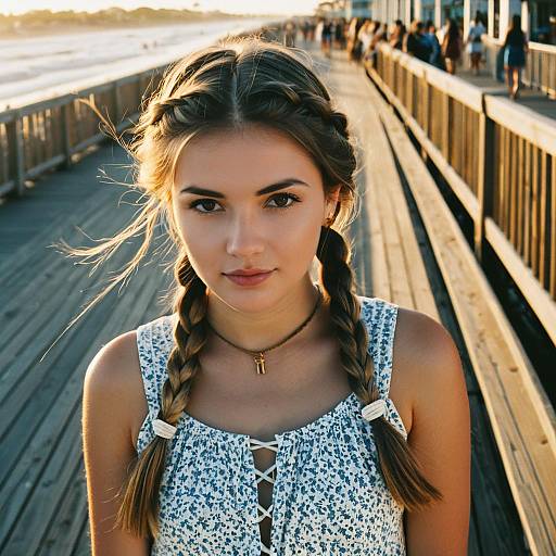 Teen Girl Rope Braid Beach Style
